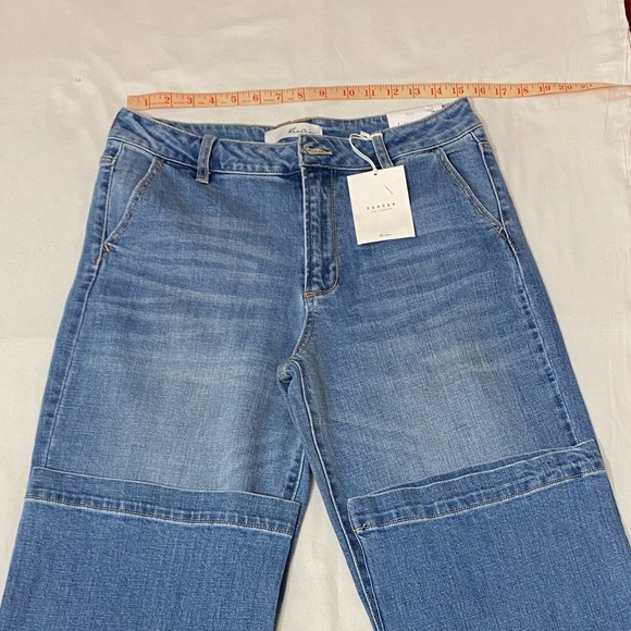 NWT Kancan Medium Wash High Rise Wide Leg Trouser Denim Size 29 - Picture 8 of 10